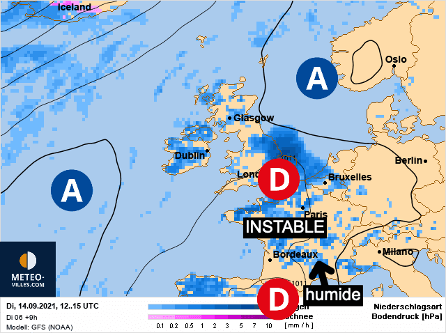 Carte de prévisions d'europe du Mardi 14 septembre 2021