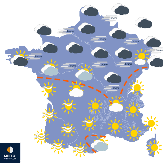 Semaine froide mais sèche au Nord, agitée au Sud