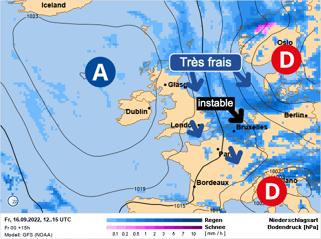 Carte de prévisions d'europe du Vendredi 16 septembre 2022