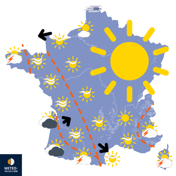 Carte de température France