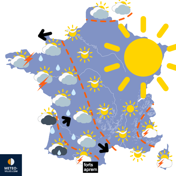 Carte de température France