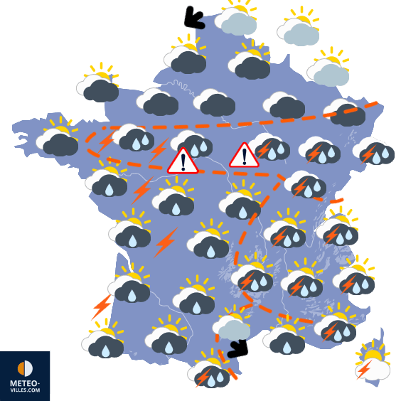 Carte de température France