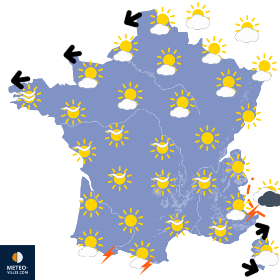 Carte de température France