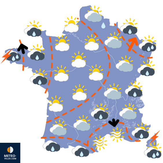 Carte de température France