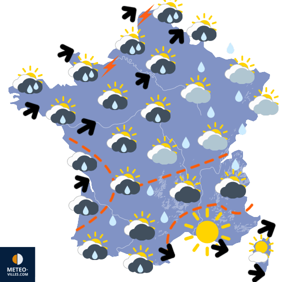 Carte de température France