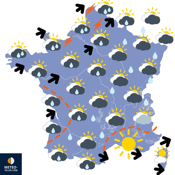Carte de température France