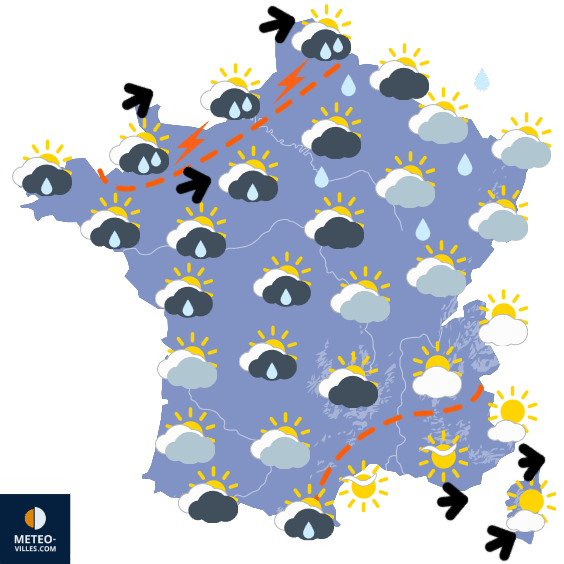 Carte de température France