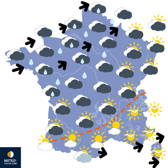 Carte de température France