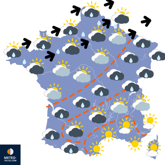 Carte de température France
