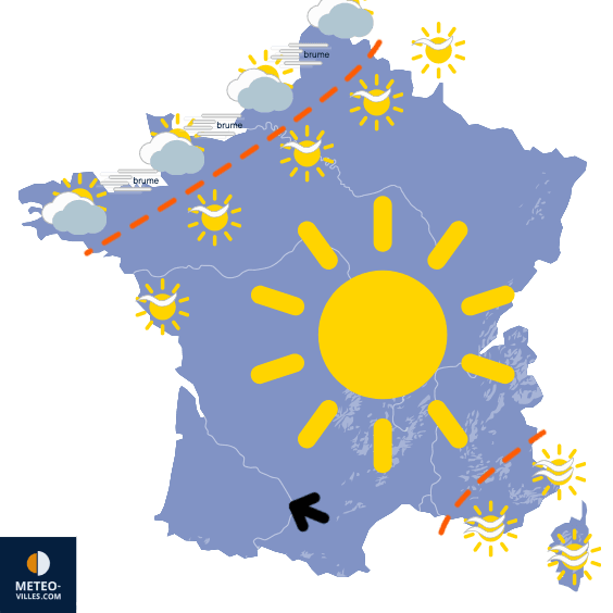 Carte de température France