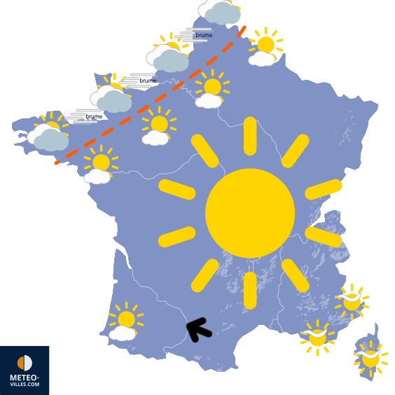 Carte de température France