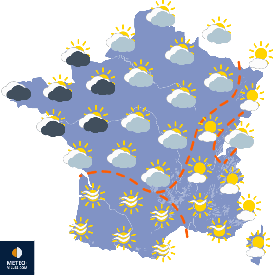 Carte de température France