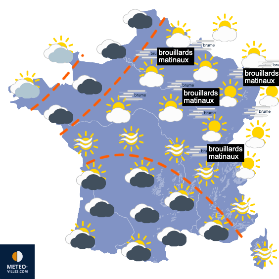 Carte de température France