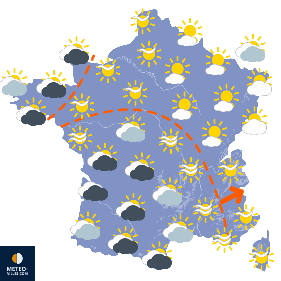 Carte de température France