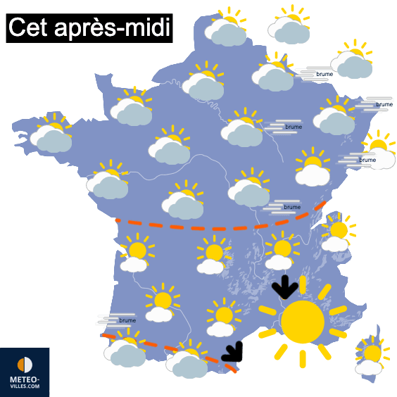 Carte de température France