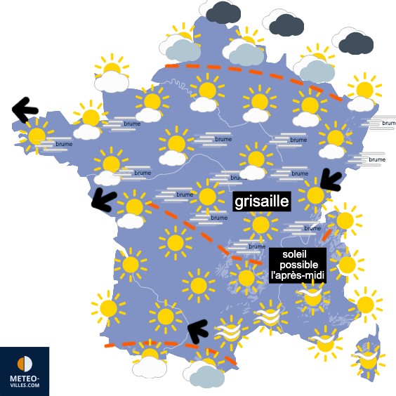Carte de température France