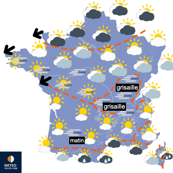 Carte de température France