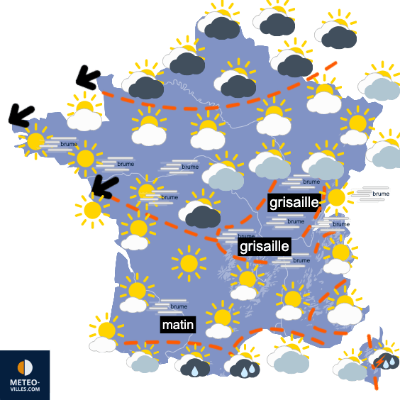 Carte de température France