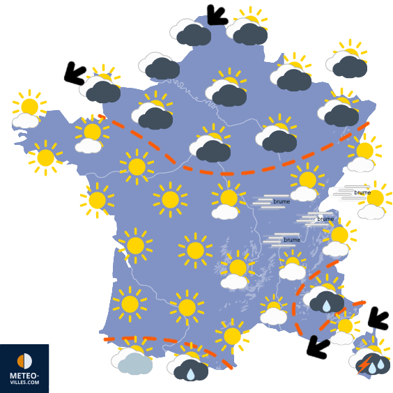 Carte de température France