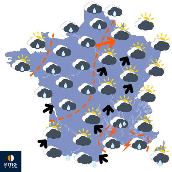 Carte de température France