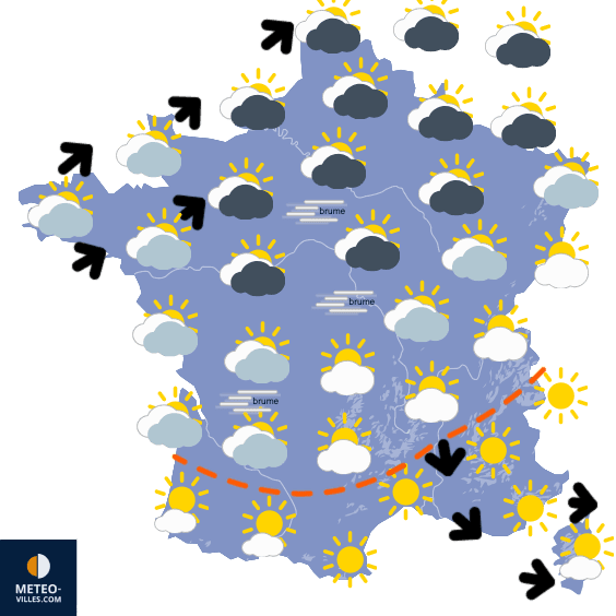 Carte de température France