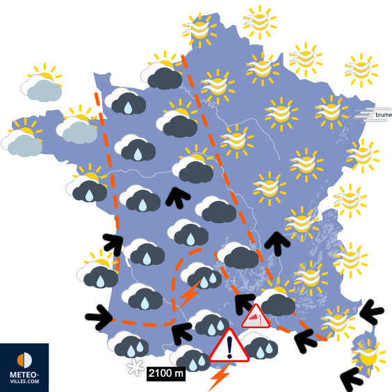 Carte de température France