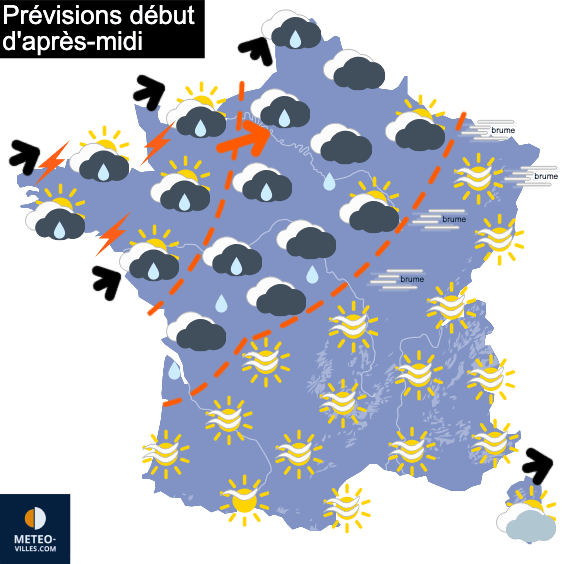Carte de température France