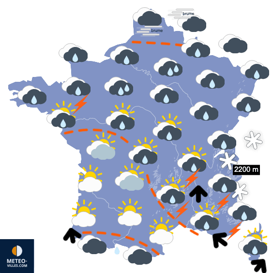 Carte de température France