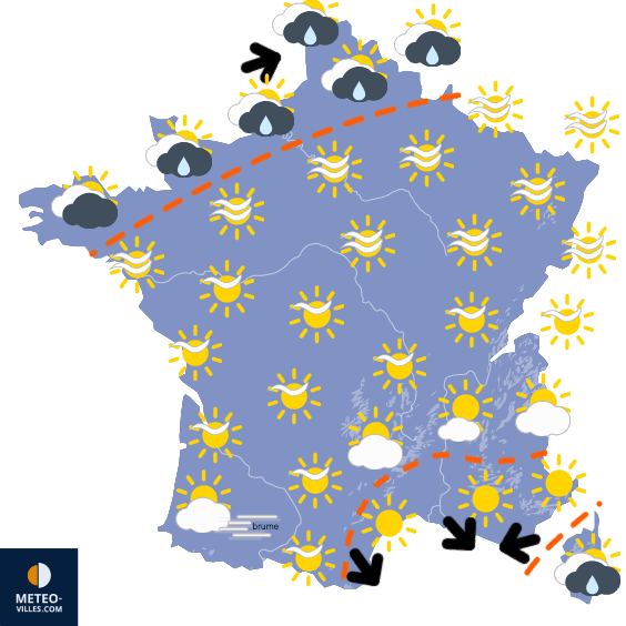 Carte de température France