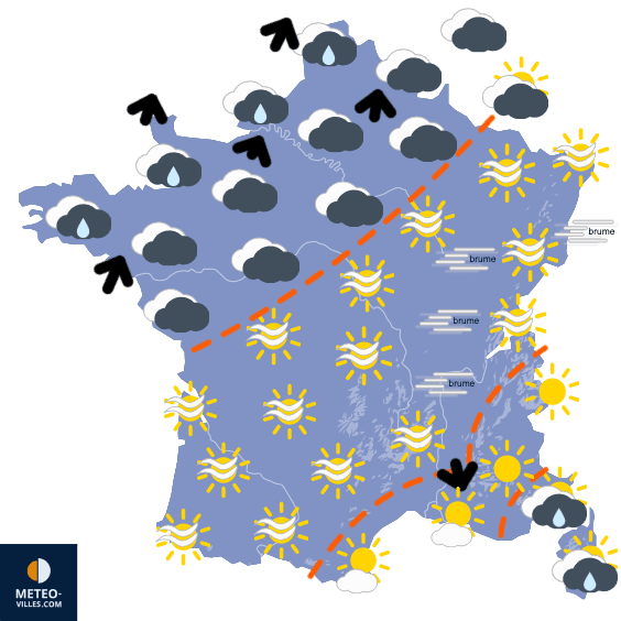 Carte de température France