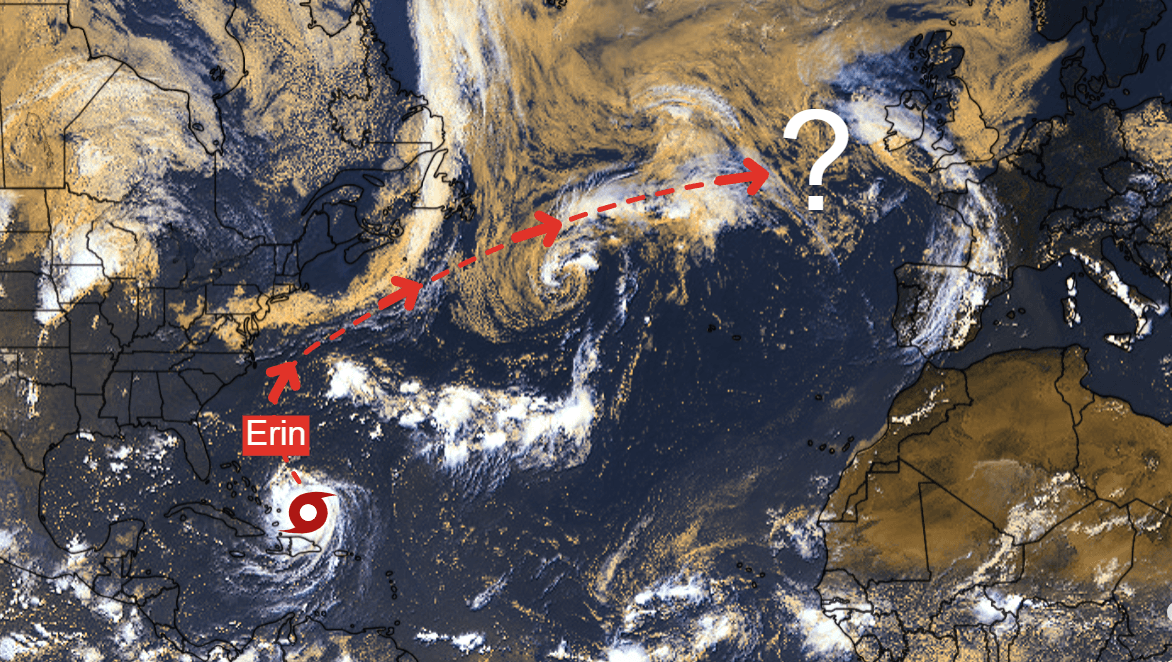 Le cyclone Erin se dirige-t-il vers la France ?