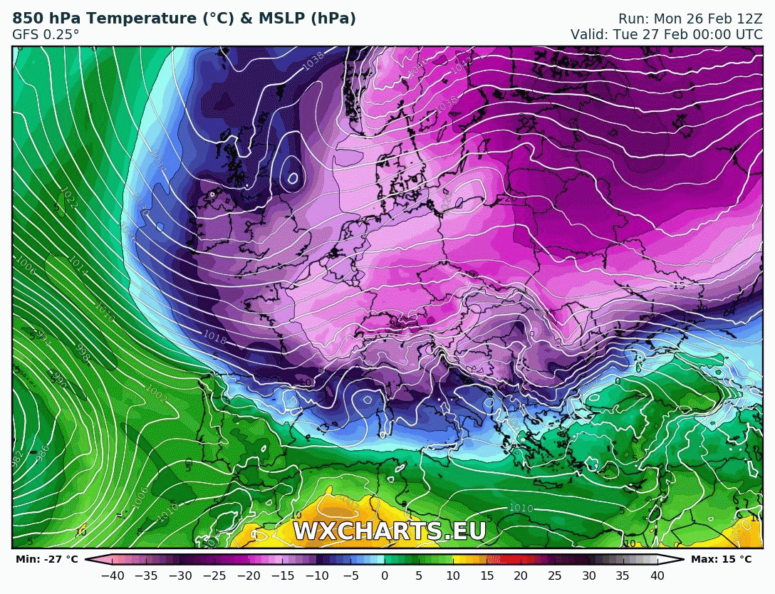 Image d'illustration pour Vraie vague de froid venue de Sibérie à partir de lundi 