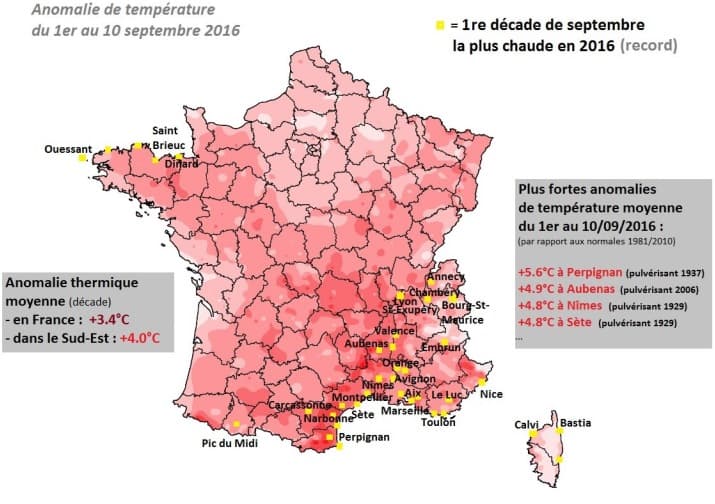 Image d'illustration pour Les 10 premiers jours de septembre anormalement chauds