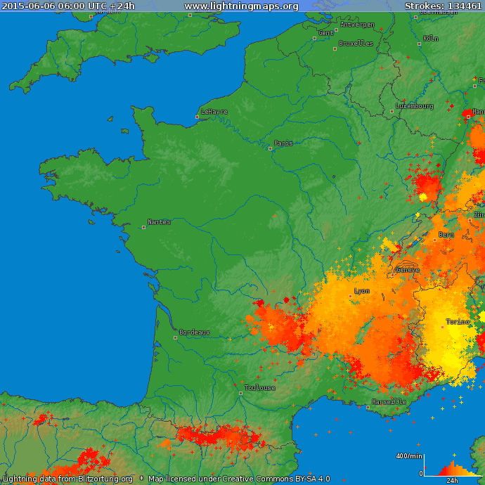 Image d'illustration pour Violents orages en Rhône-Alpes : foudre, grêle, vent et inondations