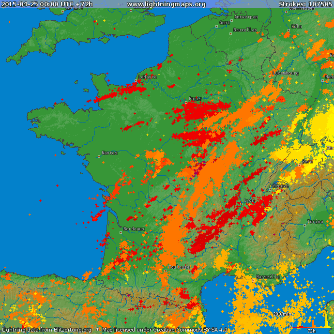 Image d'illustration pour Pluie, orage, tornade et neige du 25 au 27 avril