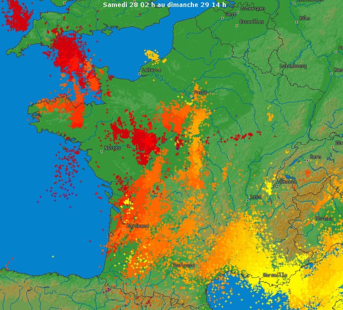 Image d'illustration pour Orages forts sur l'Ouest et le Centre de la France