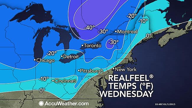 Image d'illustration pour Froid, neige et verglas au Canada et aux Etats-Unis