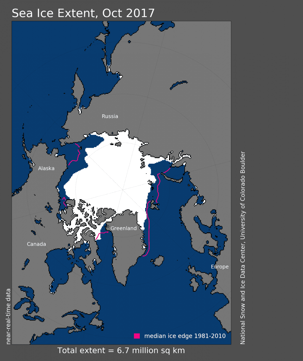 Image d'illustration pour Banquise Arctique en Octobre : début de glaciation en demi-teinte