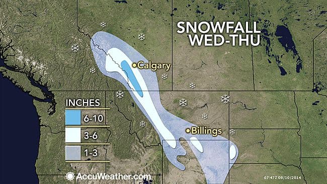 Image d'illustration pour Neige précoce à Calgary (Alberta - Canada)