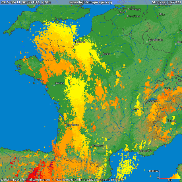 Image d'illustration pour Forts orages entre Aquitaine, Bretagne et Normandie