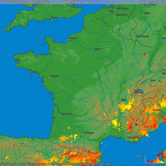 Image d'illustration pour Pluie abondante au Centre et encore de forts orages au Sud