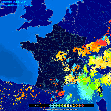 Image d'illustration pour Activité orageuse et fortes pluies au Sud sur la première quinzaine de juin
