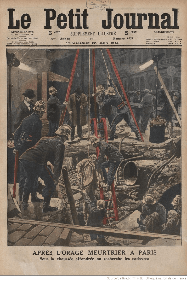 Image d'illustration pour Le terrible orage du 15 juin 1914 à Paris