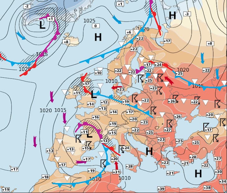 Image d'illustration pour Très mauvais temps avec pluie, orage, vent & neige (sat)