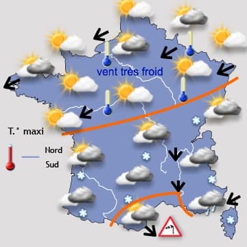 L'anticyclone revient et le froid diminue un peu 