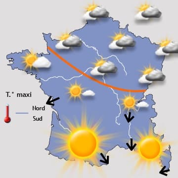 Grisaille au nord, soleil au sud 
