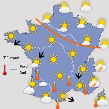Temporairement moins chaud sur la moitié Nord 