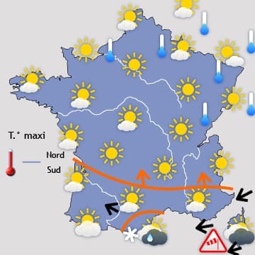 Pollution, sécheresse, froid au Nord-est, fortes pluies en Corse